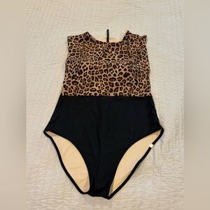 Summersalt Leopard and Black One Piece Swimsuit